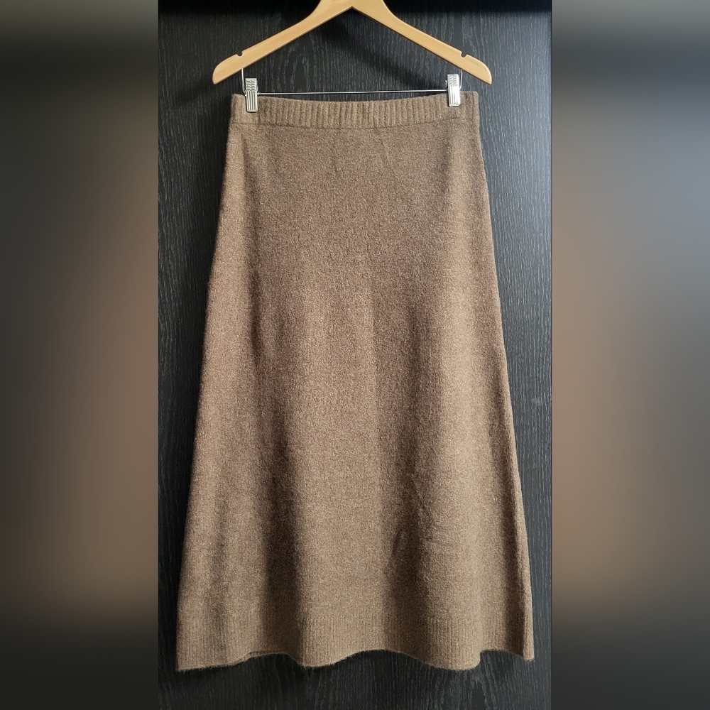 Zara Elegant Tan A-Line Skirt